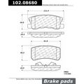 Centric Parts CTEK Brake Pads, 102.08680 102.08680